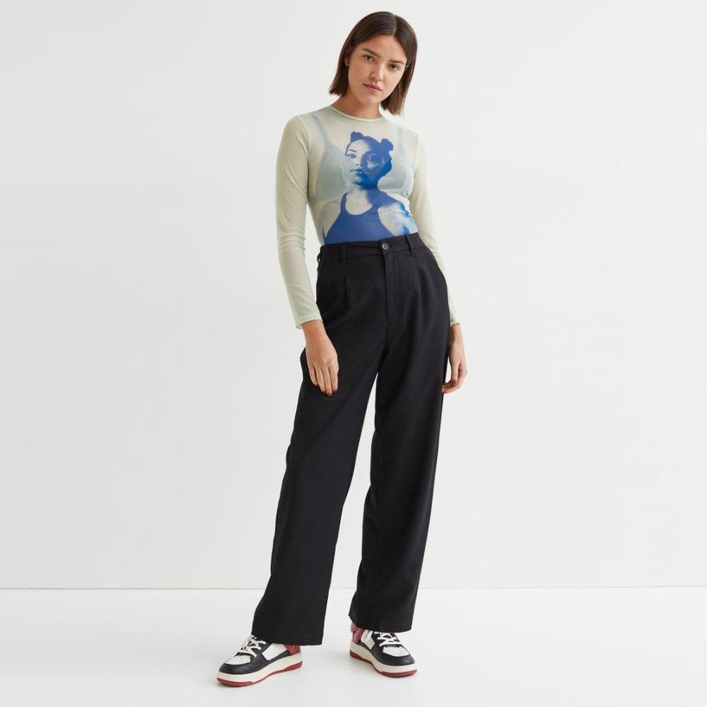 H&M Straight Leg High Waisted Pants